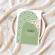 Henna Party Table Numbers