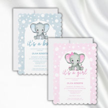 Cute Elephant Baby Shower