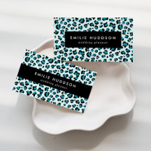 Blue Leopard Business Cards Collection
