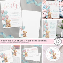 Gender Neutral We Can BEARly Wait Bear Baby Shower