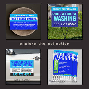 Dach- und Hauswaschanlage abziehen Telefonnummern Flyer