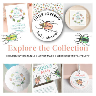 Kleine Liebe Bug Niedlich und farbenfroh Babydusch Serviette