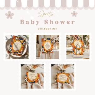 Vintage-Basketball-Baby-Shower am Spieltag Einladung
