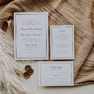 Klassische Hochzeit Einladung