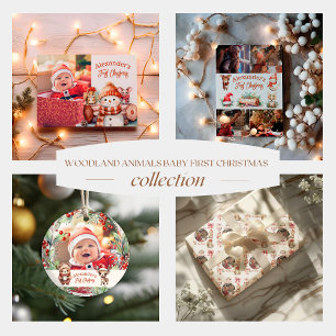 Woodland Animals Baby Erste Weihnachten