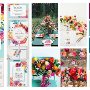 Bright Summer maritim striped floral Wedding Einladung