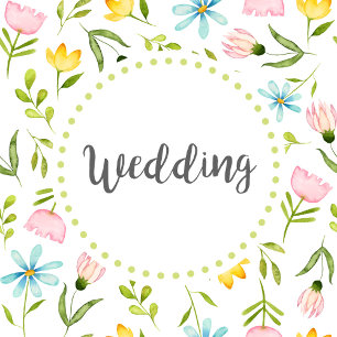 Blühende Blume für Wasserfarben-Frühlingspaste Hoc Einladung