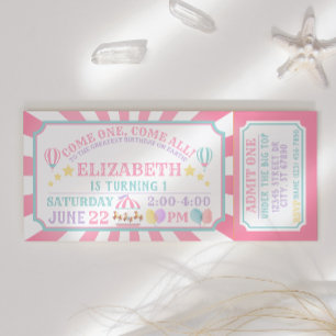 Pastell Pink Zelt Circus Karneval Geburtstag Shirt