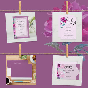 Künstlerisch rosa Lila Rose Wasserfarben Handgemal Runder Aufkleber