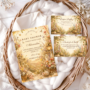 Whimsische Wildblumen-Boho-Windel-Raffle Begleitkarte