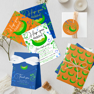 Erbsen in Coolen Farbtriplen oder Party Einladung