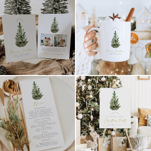 Elegantes Minimalistisches Weihnachtsbaumgeschenk Geschenkanhänger