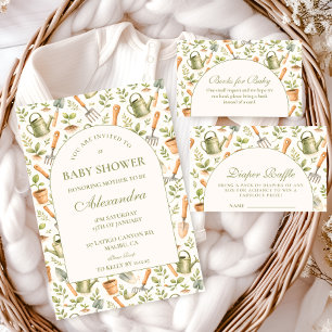 Kleiner Spross Frühlingsgarten Baby Shower Einladung