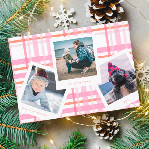 Foto-Rahmen   Gingham Merry Christmas Feiertagskarte