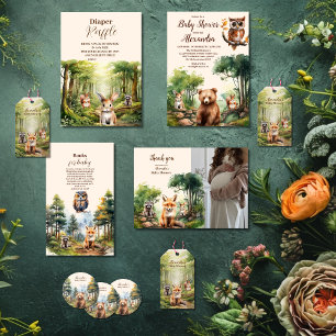 Woodland Animals Babydusche Geschenkschachtel