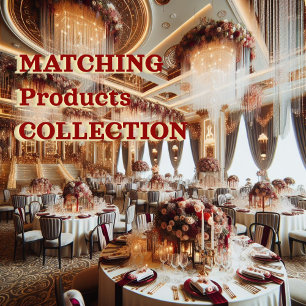 Burgundy Gold Rustic Quinceanera Celebration Einladung