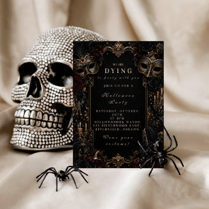 Elegante Maskenball-Halloween-Party Runder Aufkleber