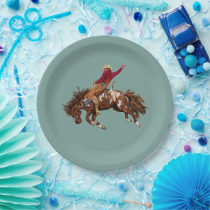 Silber spuckt Cowboy-Thema Serviette