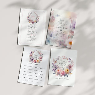 Baby in Bloom Elegante Blumen Dankeskarte