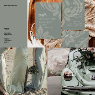 Olive Geschmackvolle, klassische Damassoße Einladung