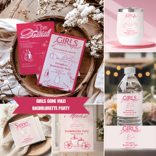 Girls Gone Mild Bachelorette Party Runder Aufkleber