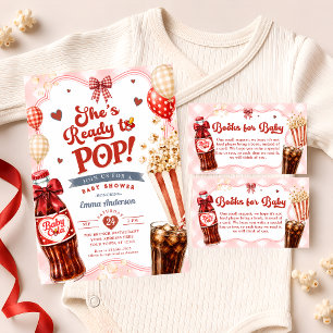 Sie ist bereit, Soda-Baby-Shower All In One zu kna Einladung