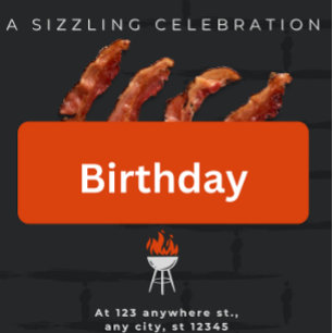 Birthday Party, Bacon, GRILLEN Pappteller