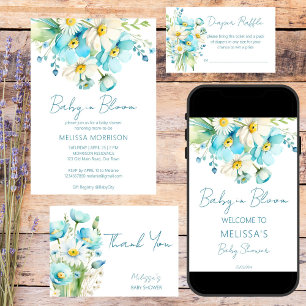 Baby in blühenden Frühling Sommer Babydusche Gesch Pappteller