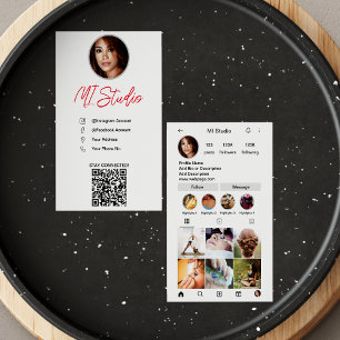 Instagram Business Cards, Influencer, Östhetiker Visitenkarte