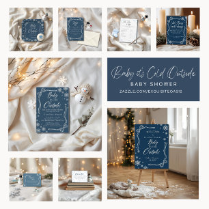 Winter Coquette Dankeschön Baby Shower Karte