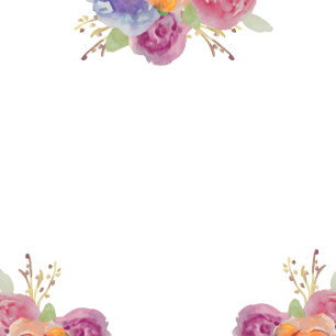 Probe der blühenden Wasserfarbe Einladung