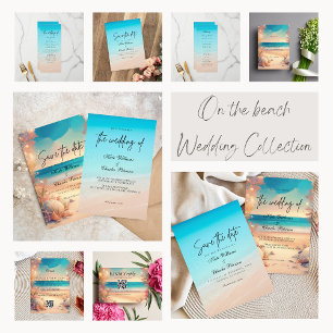Das Hochzeitsmenü am Strand Menükarte