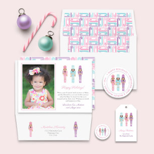 Schwarze Nutcracker Ballet Soldaten glücklichen Ur Runder Aufkleber