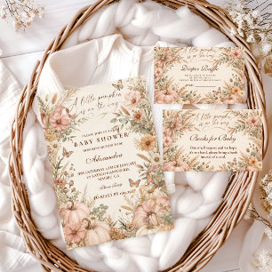 Wildflower Little Pumpkin Babyparty Einladung