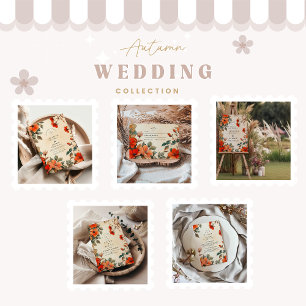 Rustikale Orangefarbene Hochzeit RSVP Karte