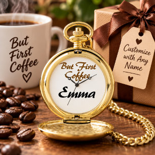 Personalisierte Wanduhr für Kaffeeliebhaber