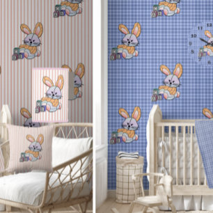 Blue Kariert Kinderzimmer Art - Bunny Fevor Box Geschenkschachtel