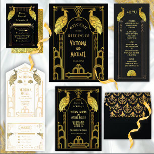 Speakeasy Flapper Great Gatsby Art Deco Party Einladung