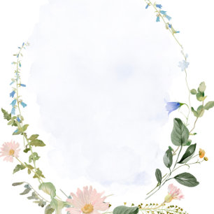 Greenery Dusty Blue Wildblumen Paare Dusche Einladung