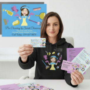 Reinigungsservice - Cartoon-Waschbecken Schürze