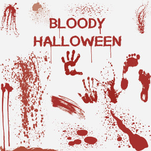 Blutiger Handabdruck Blutverschmierte Halloween Serviette