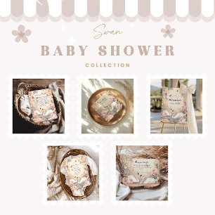 Swan Lake Garden Baby Dusche Einladung