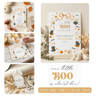 Unsere kleine Boo kommt bald Halloween-Baby-Party Untersetzer