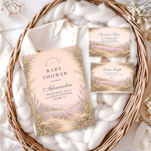 Lavendel-Feld-Land-Baby-Party Serviette