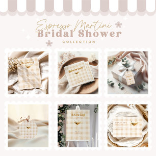 Liebe ist im Anflug Espresso Martini Brautparty Runder Aufkleber