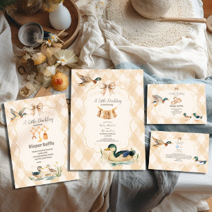 Ein kleines Duckling-Baby-Duschdiapper-Raffle Begleitkarte