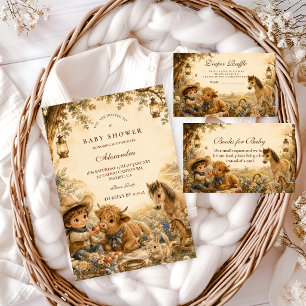 Zeitloser Western-Boho-Babyshower für Jungen Serviette
