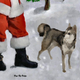 Alaskan Klee Kai Weihnachtsgeschenken Feiertagskarte