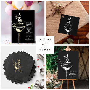 Ein Tini-bisschen älter als jedes Alter Geburtstag Folieneinladung