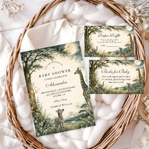 Botanische Safari-Mädchen-Baby-Party Serviette